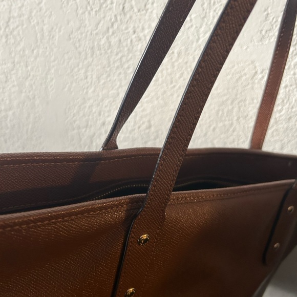 COACH City Brown Leather Tote Bag - Picture 6 of 11